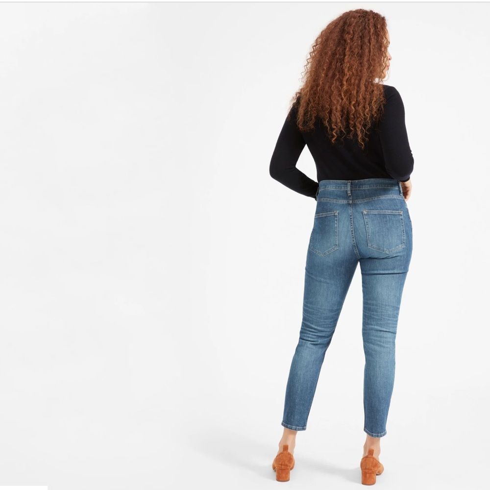 Everlane high rise skinny Jean size 28 regular mid blue wash